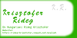 krisztofer rideg business card